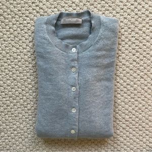Everlane pale blue cashmere cardigan